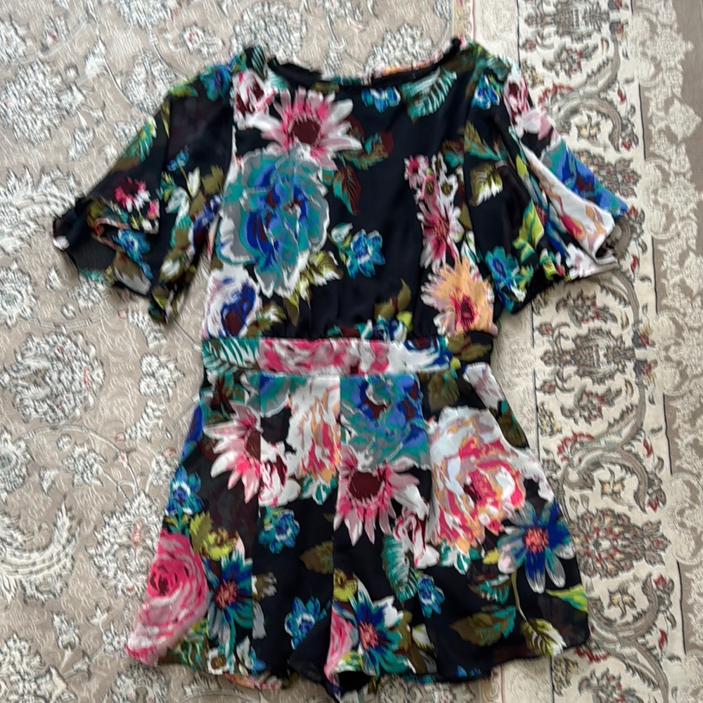 Floral Print Romper